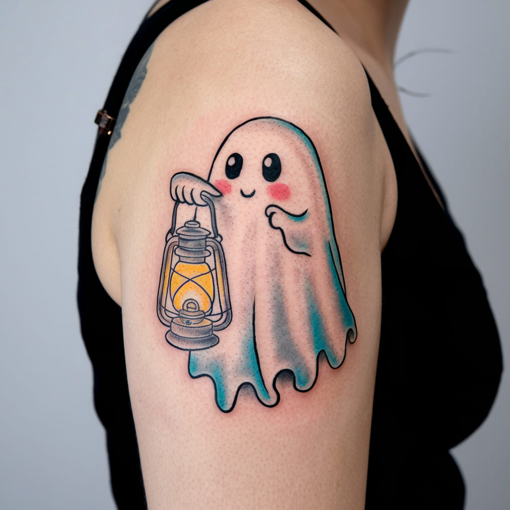 Charming Ghost with a Lantern