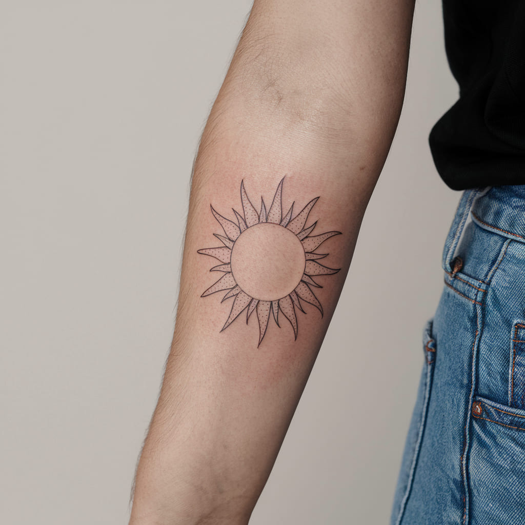 Chic Minimalist Sun Outline