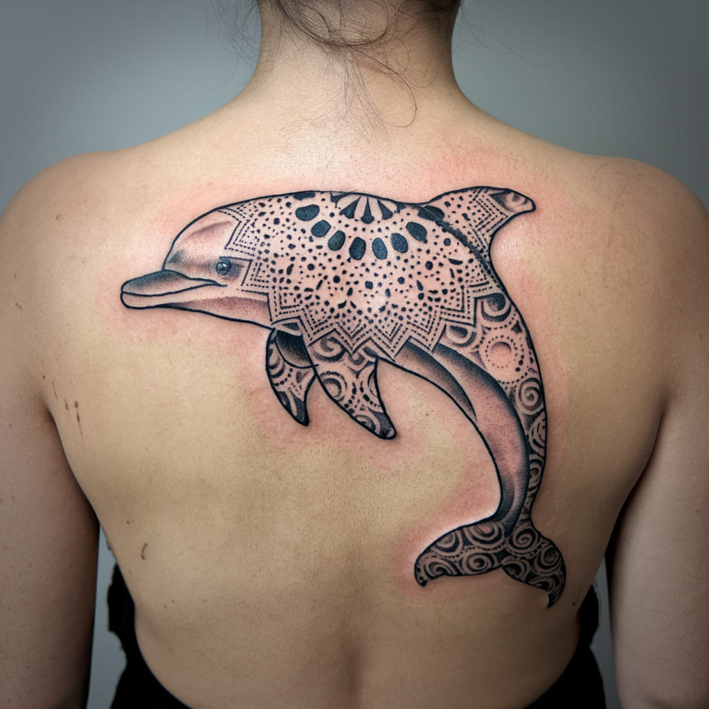 Dolphin with Mandala Patterns