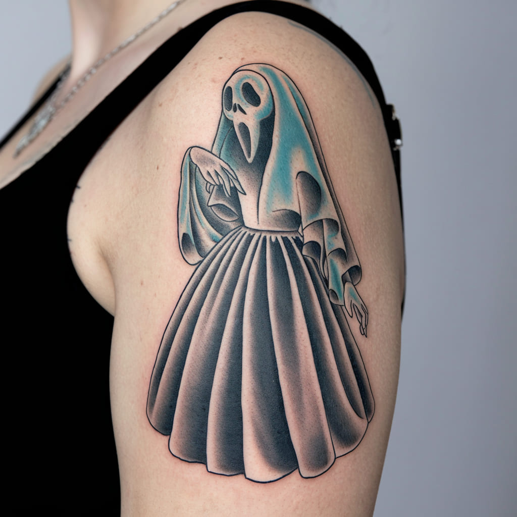 Elegant Ghost in a Dress