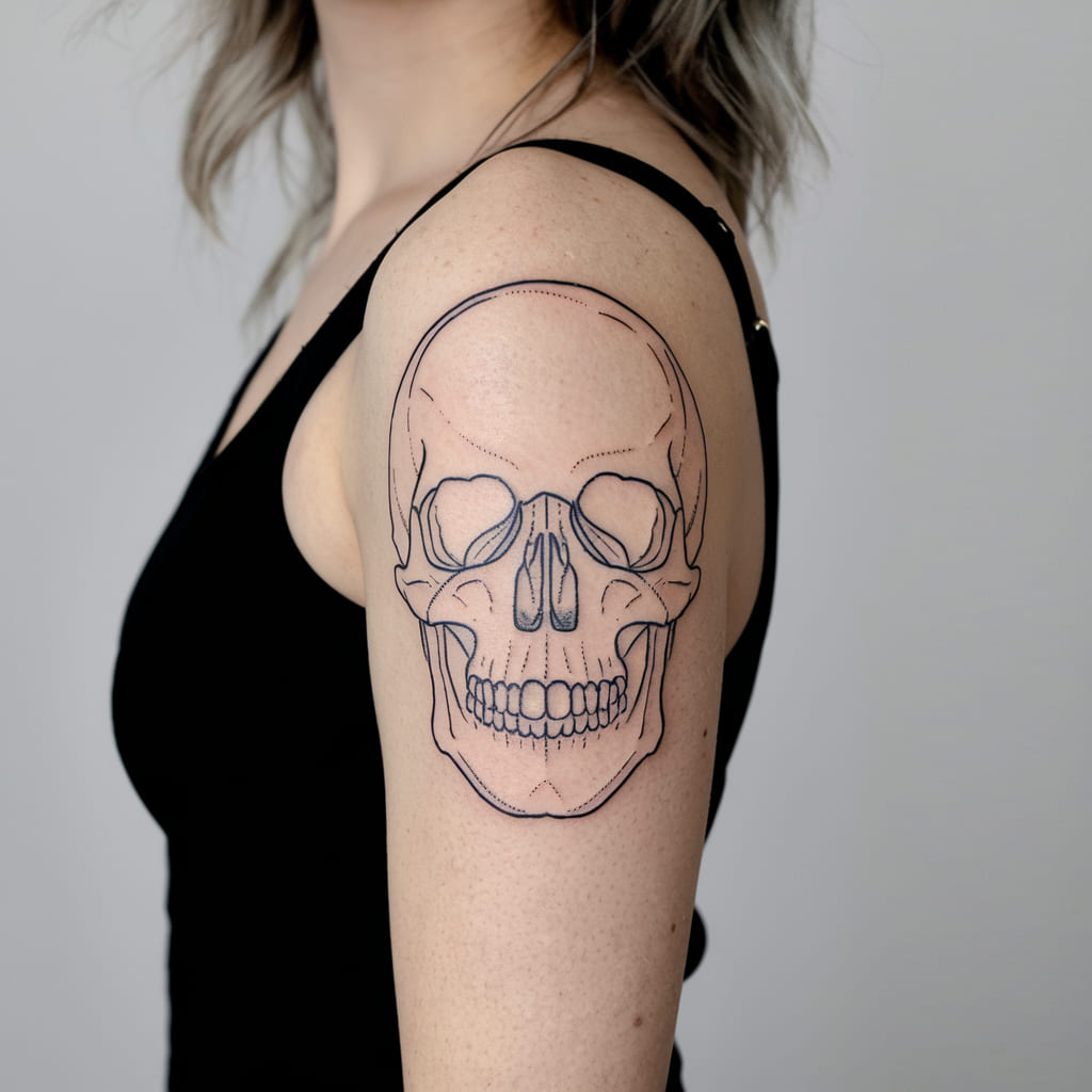 Elegant Skull Outline