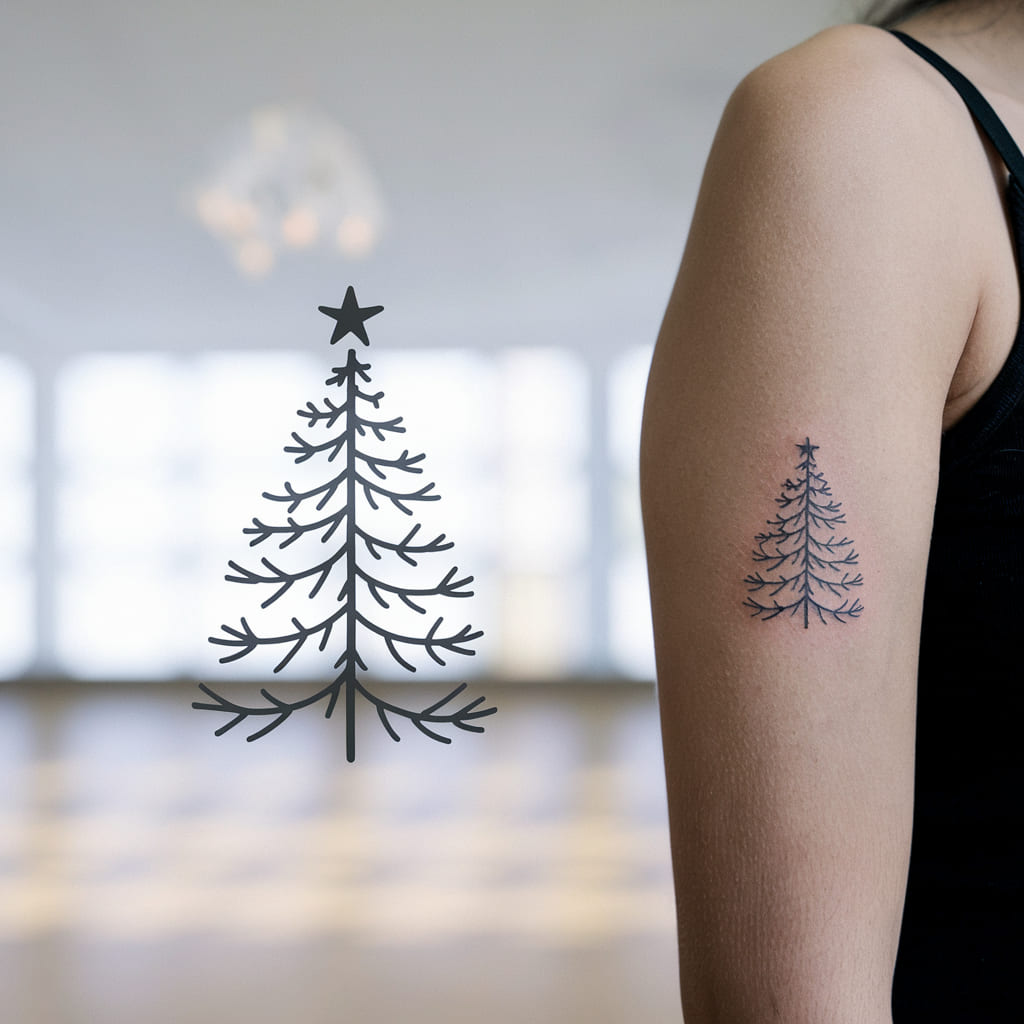 Minimalist Tree with Star