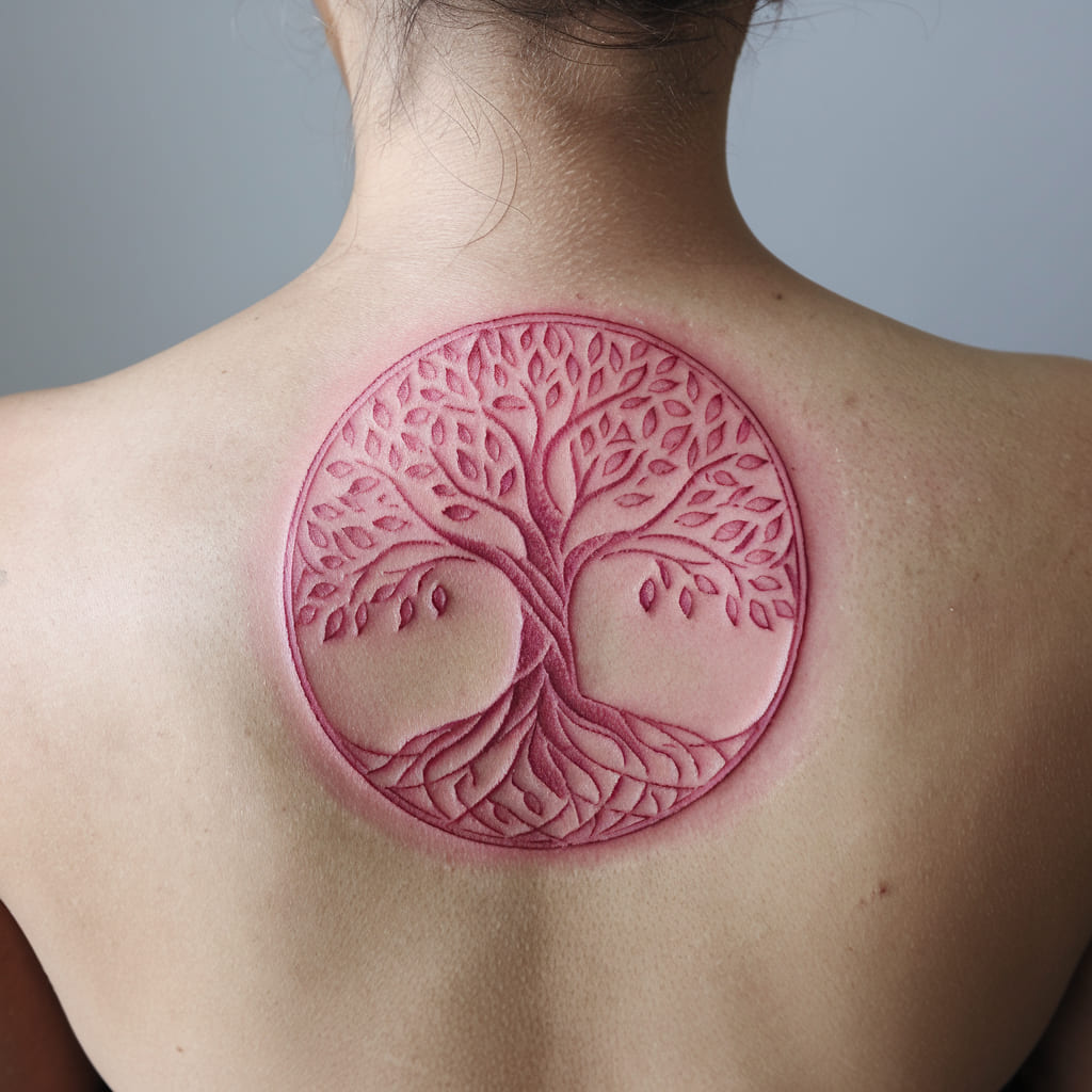 Pink Tree of Life for Growth and Wisdom