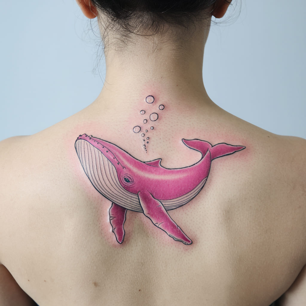 Pink Whale for Imagination and Depth