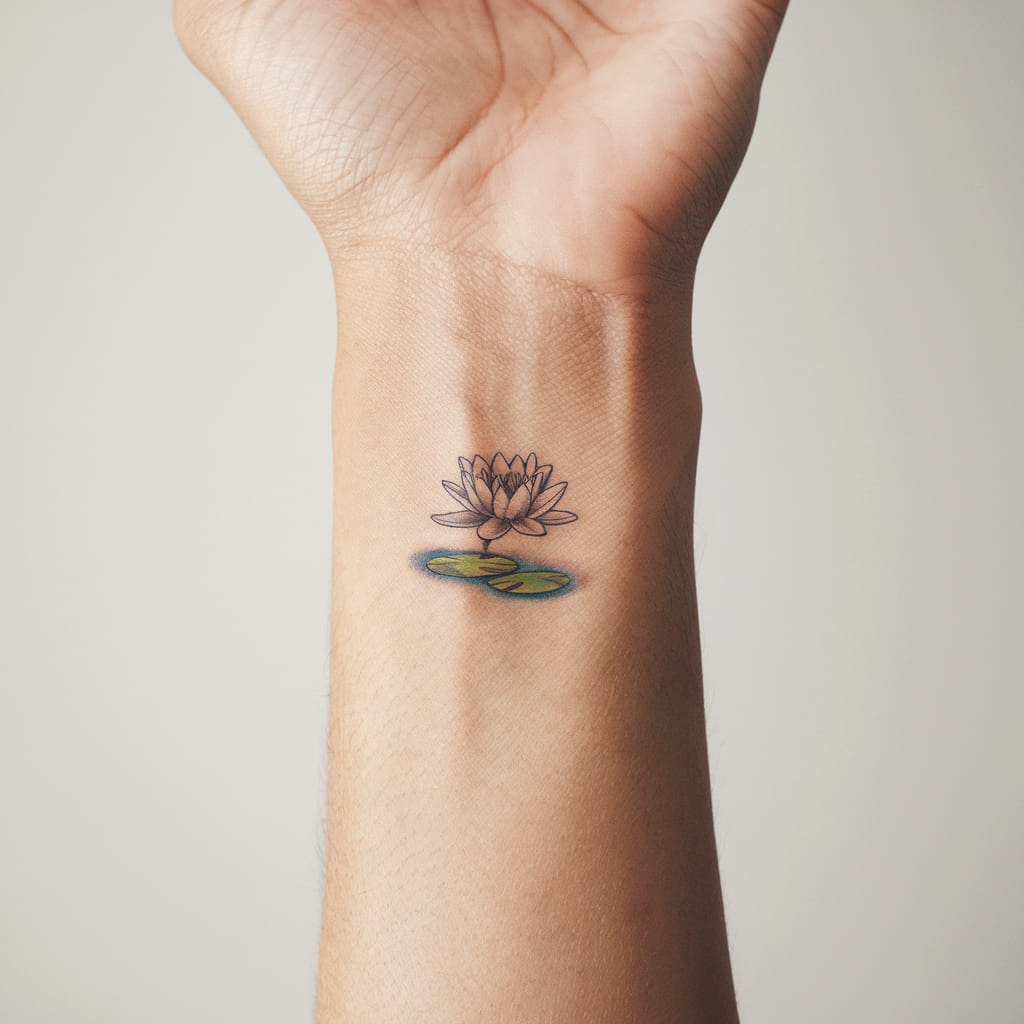 Single Water Lily on the Wrist