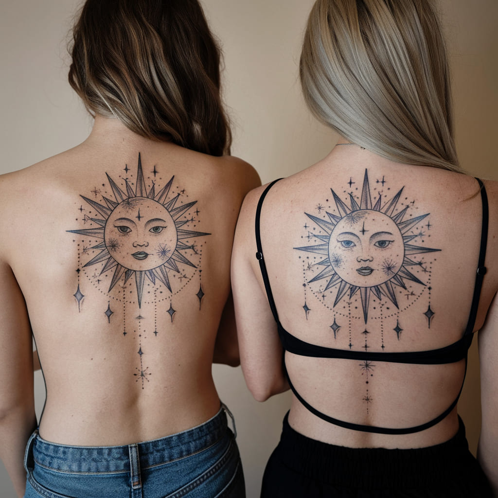 Sun and Moon with Stars