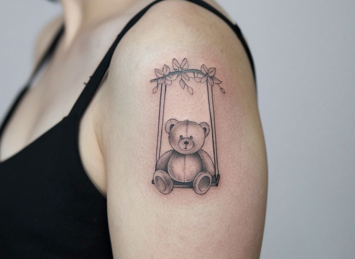 18 Lovely Tiny Teddy Bear Tattoos For That Whimsical Effect