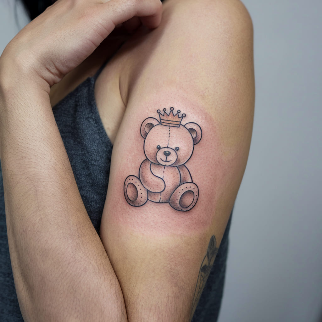 Teddy Bear with a Tiny Crown