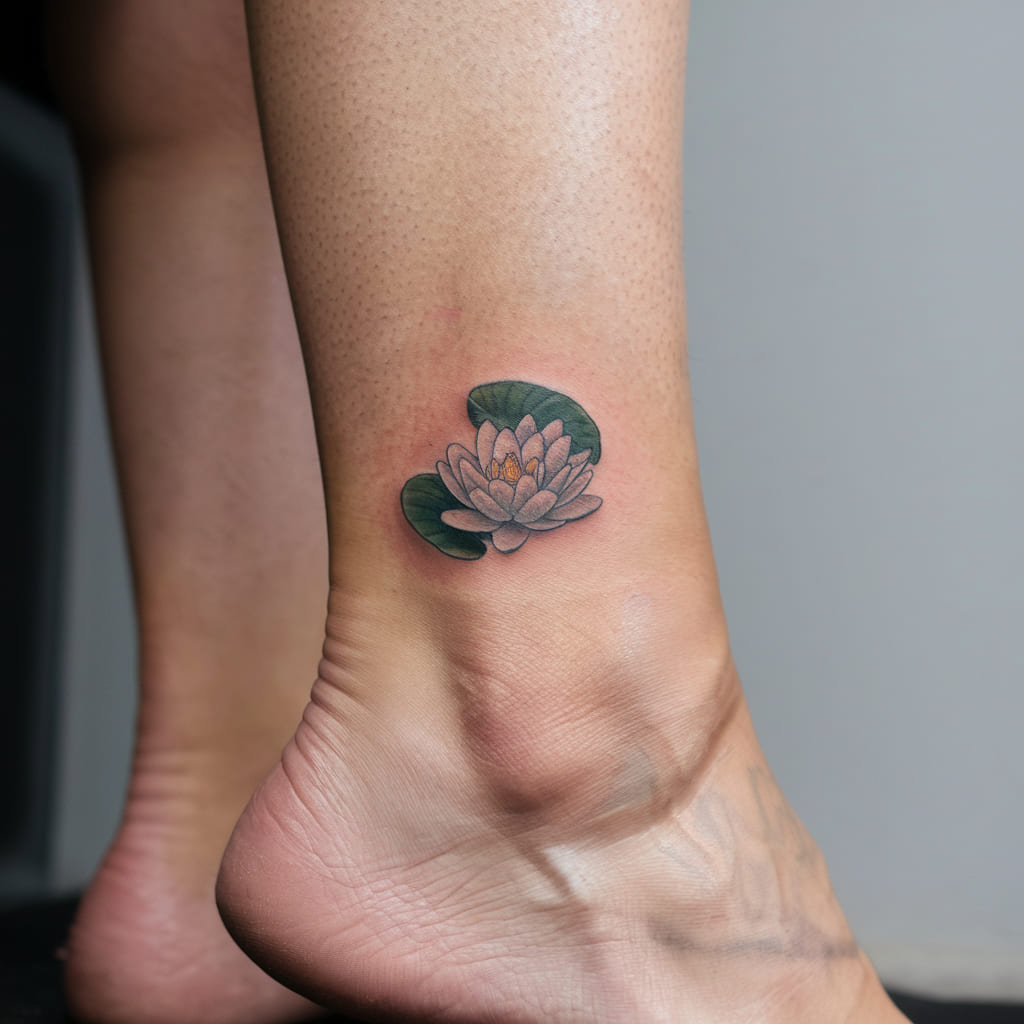 Tiny Water Lily on the Ankle