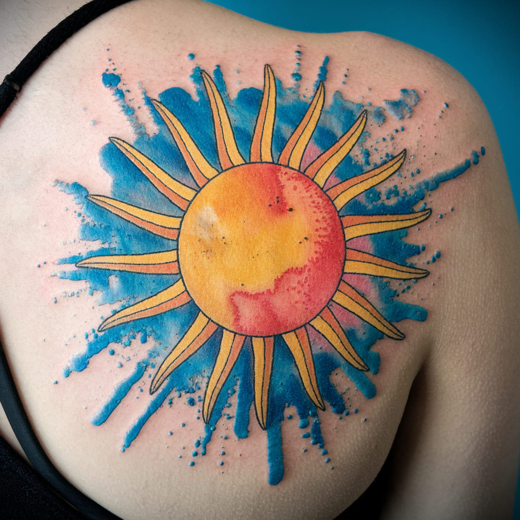 Vibrant Watercolor Sun Splash