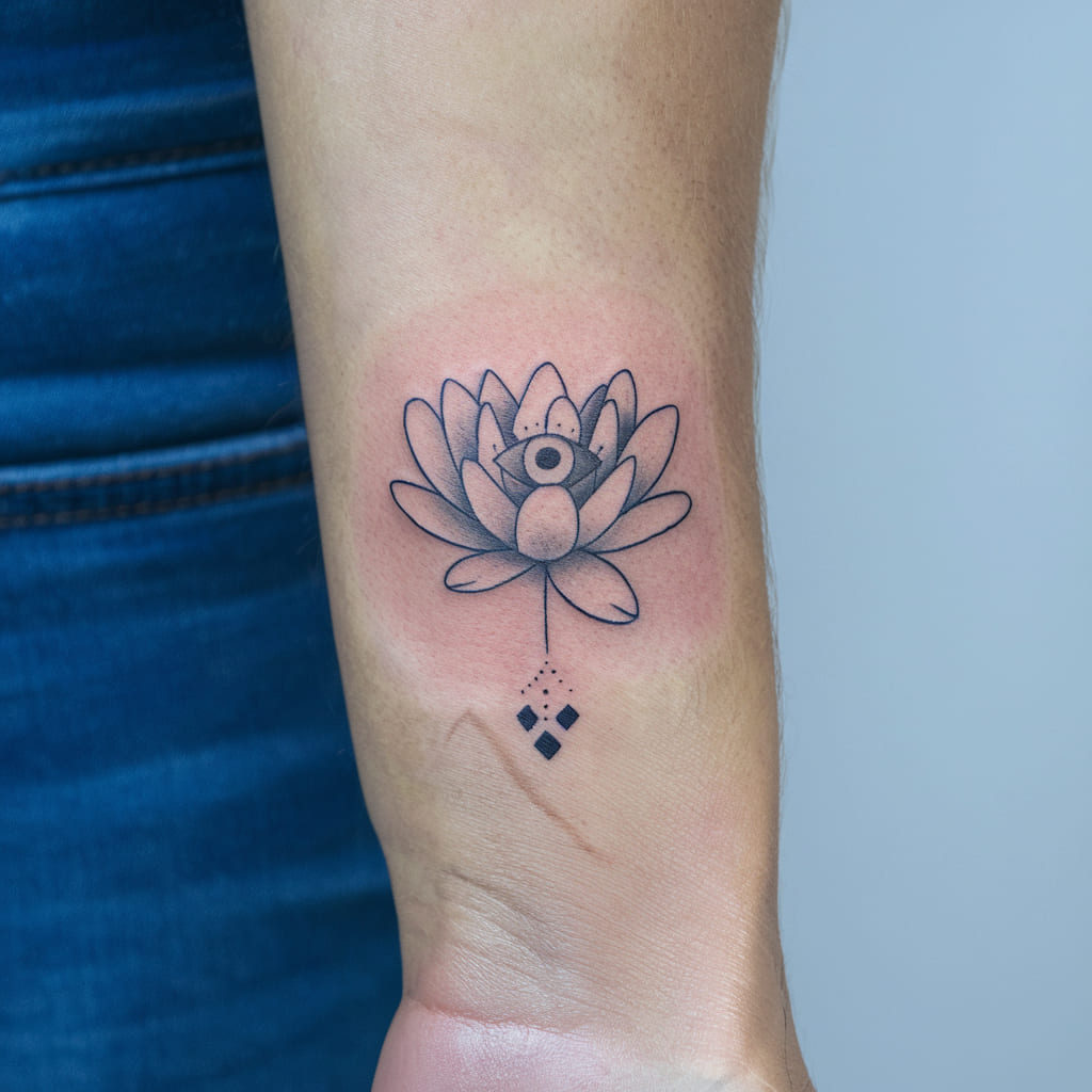 Water Lily with an Eye Symbol