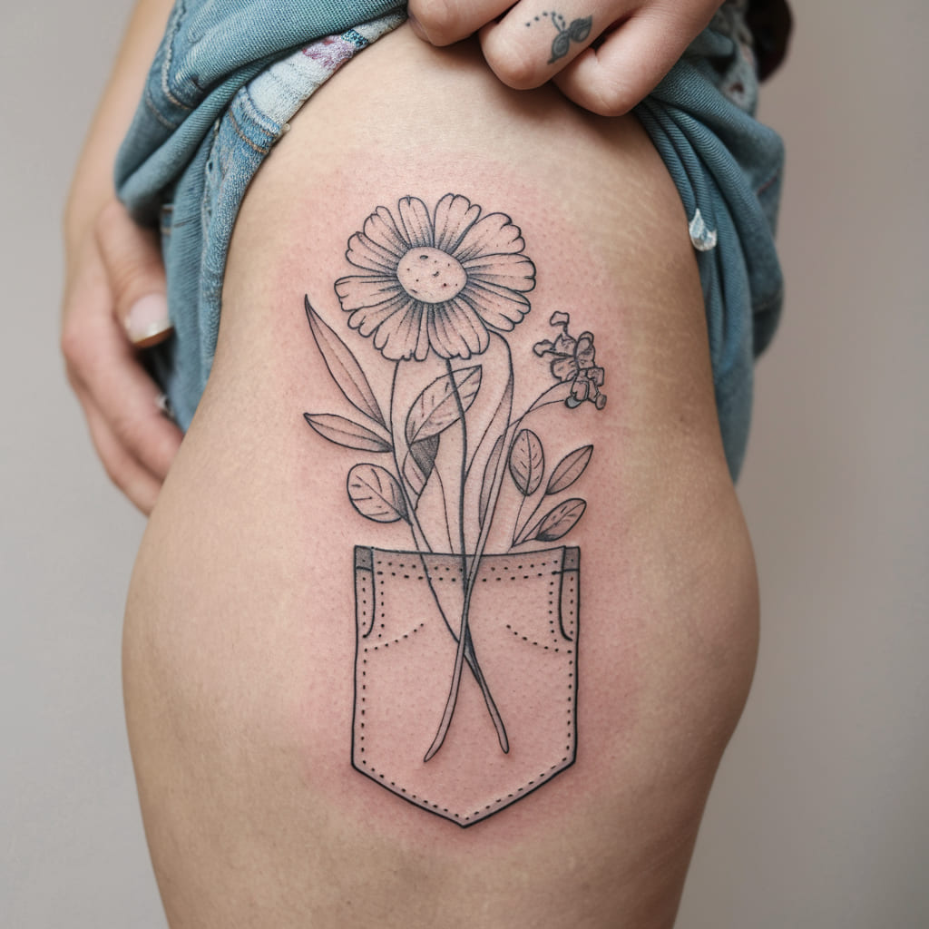 Wildflower in a Pocket on the Hip