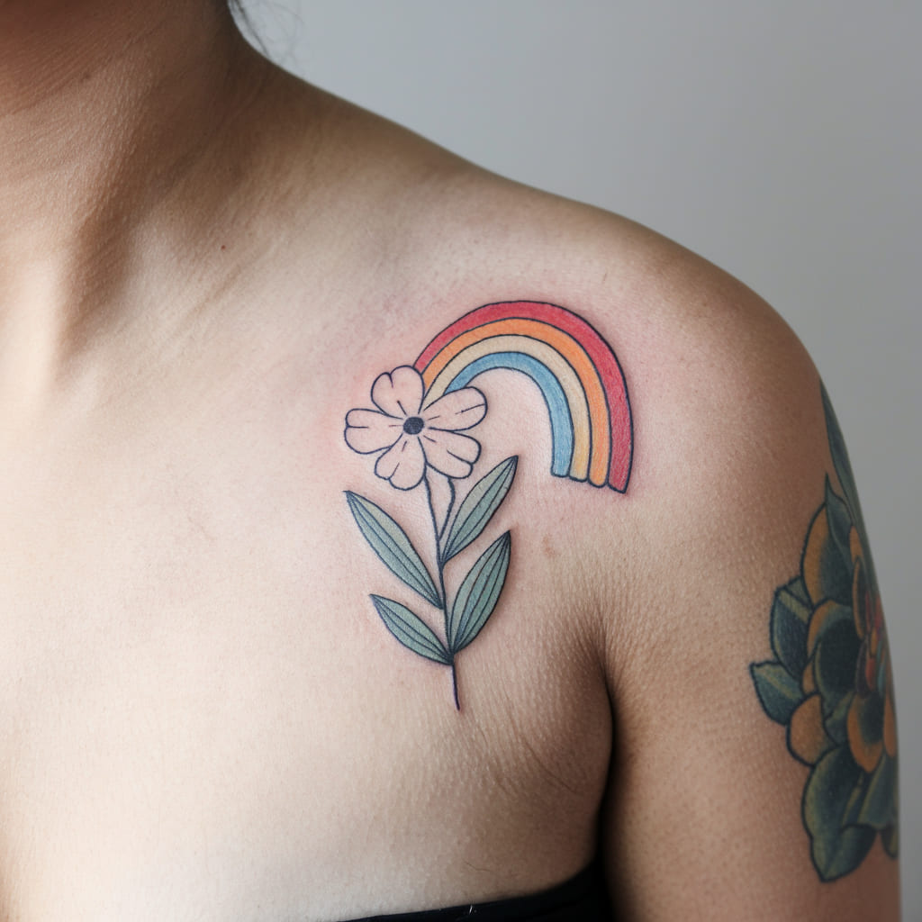 Wildflower with a Mini Rainbow on the Shoulder