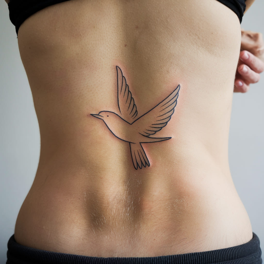 Bird in Flight Tattoo