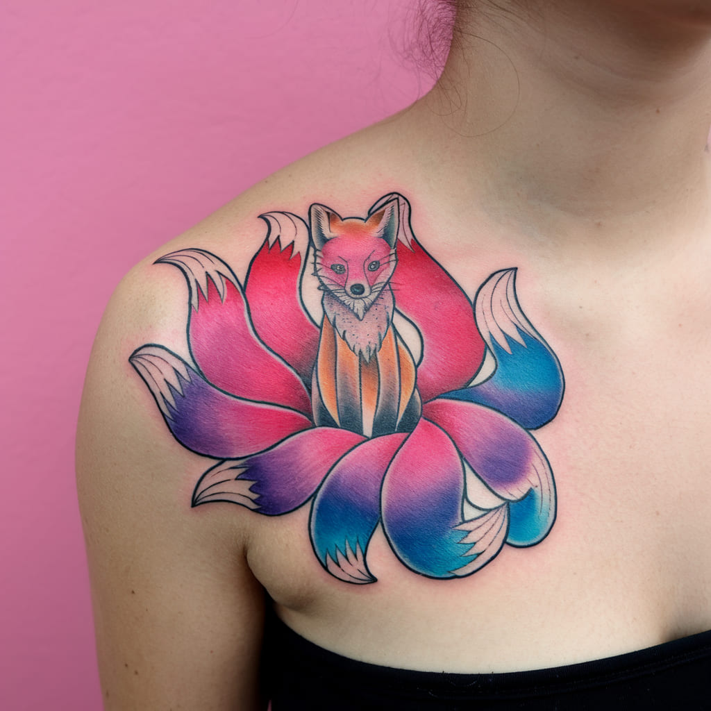 Colorful Nine-Tailed Fox