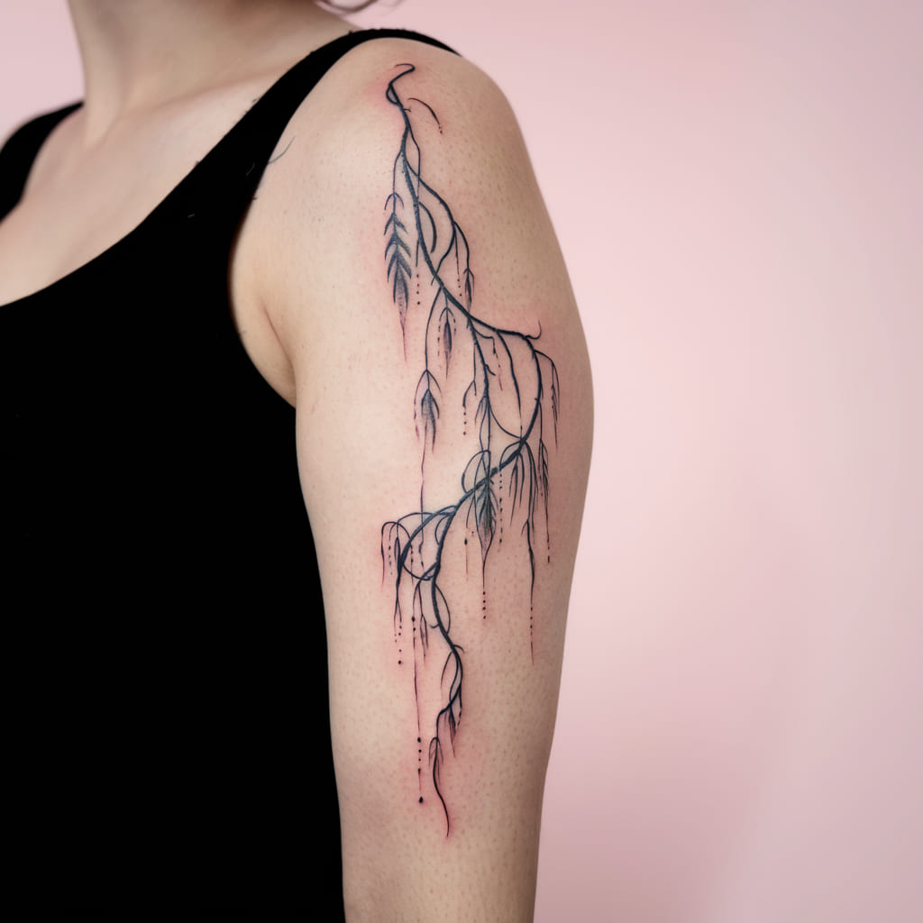 Creeping Gothic Vine Tattoo