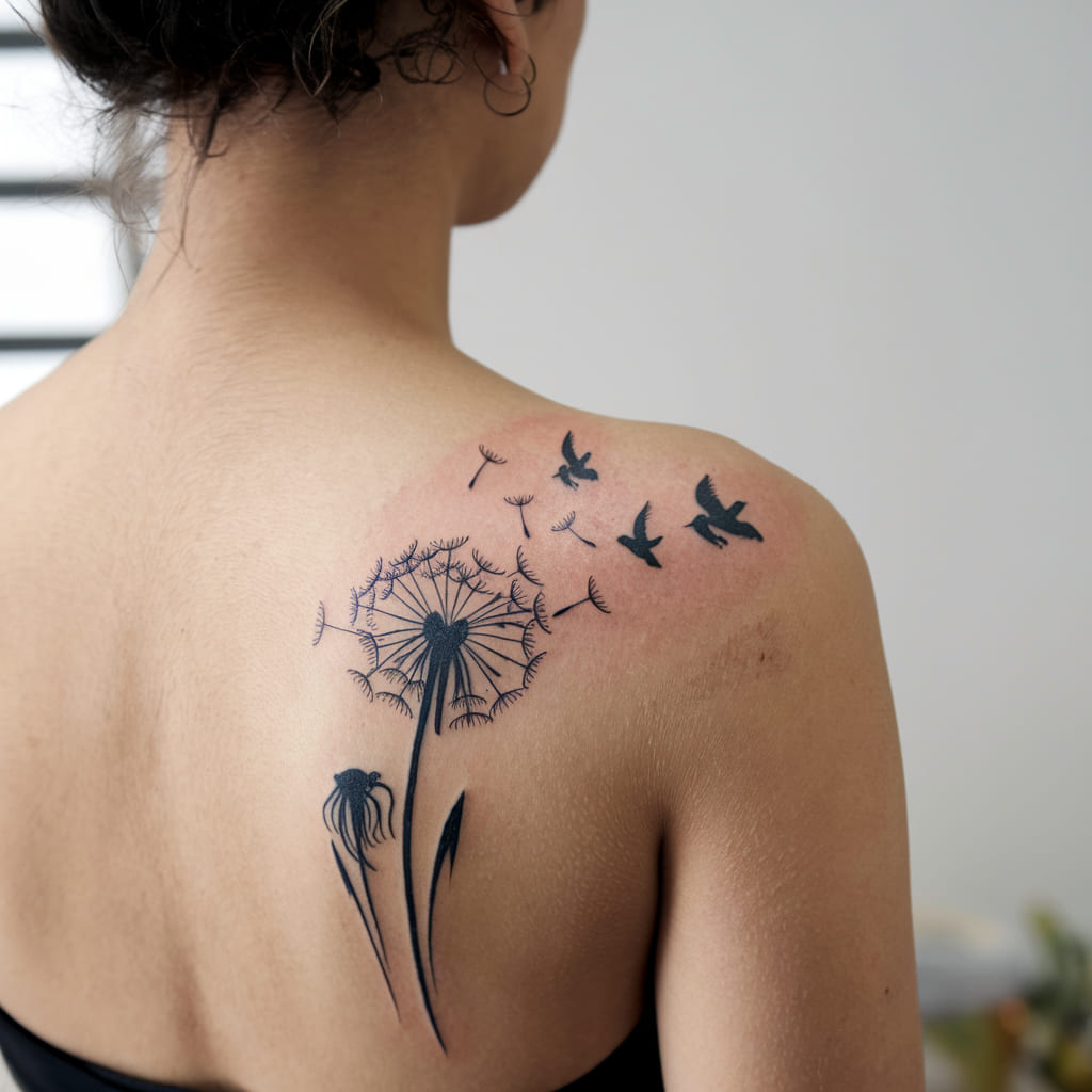 Dandelion with Birds