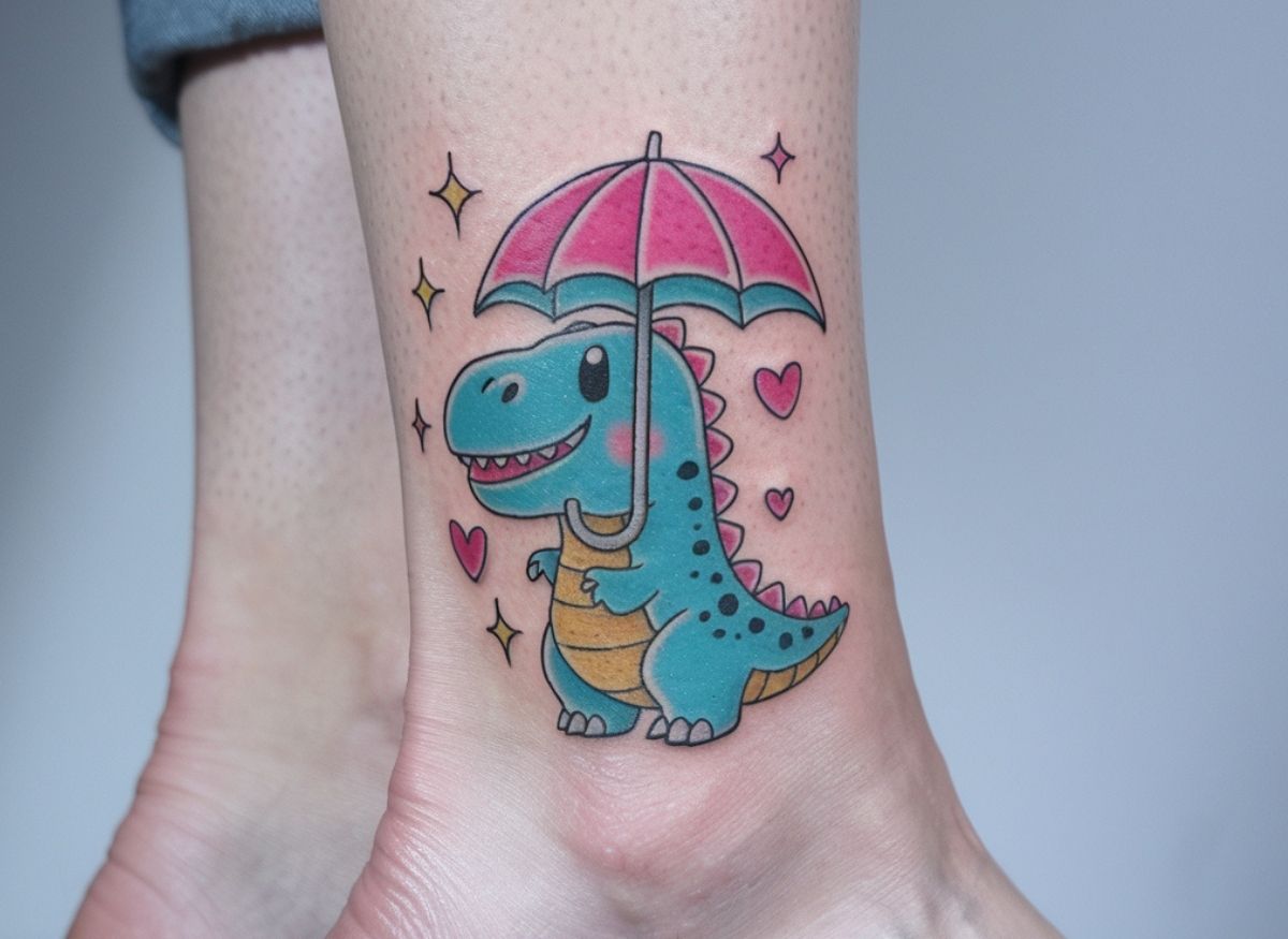 18 Cute and Fun Chibi Dinosaur Tattoos That Will Steal Your Heart