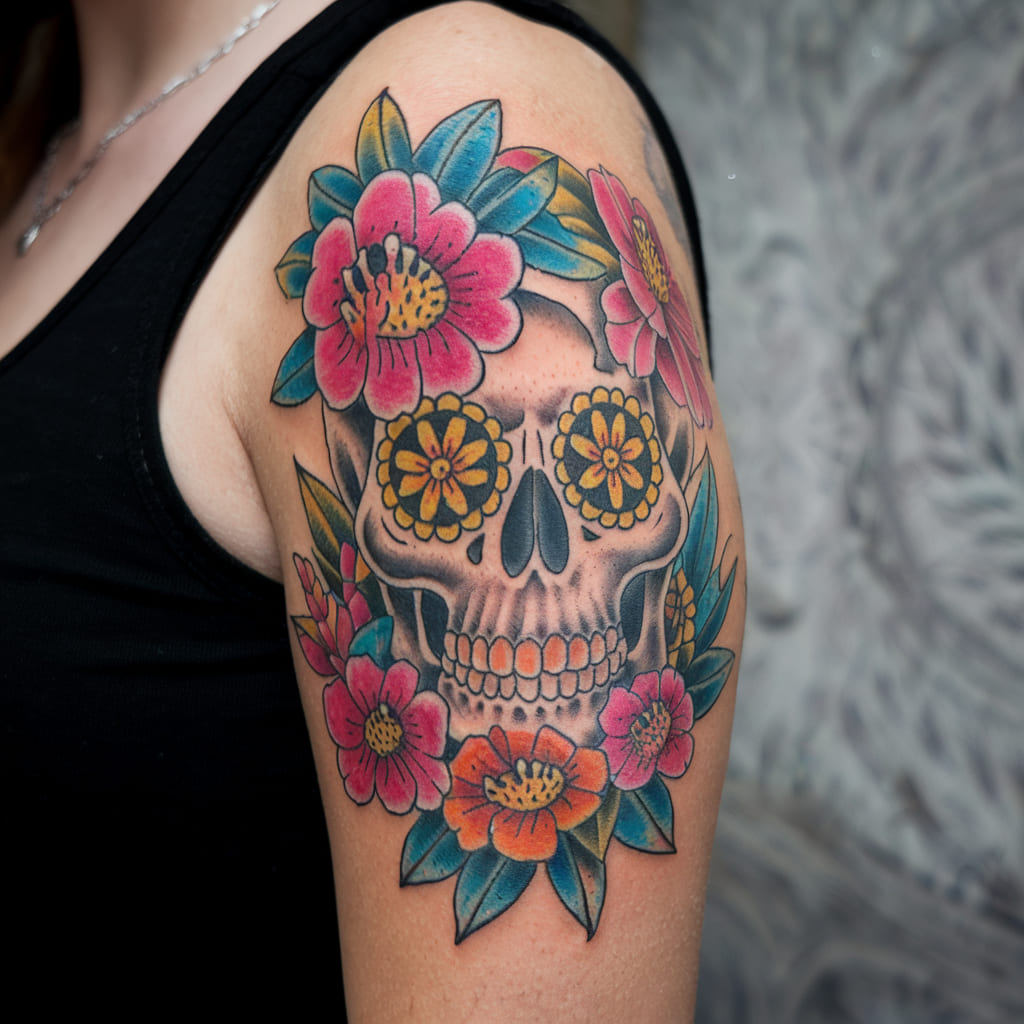 Fun Floral Skull