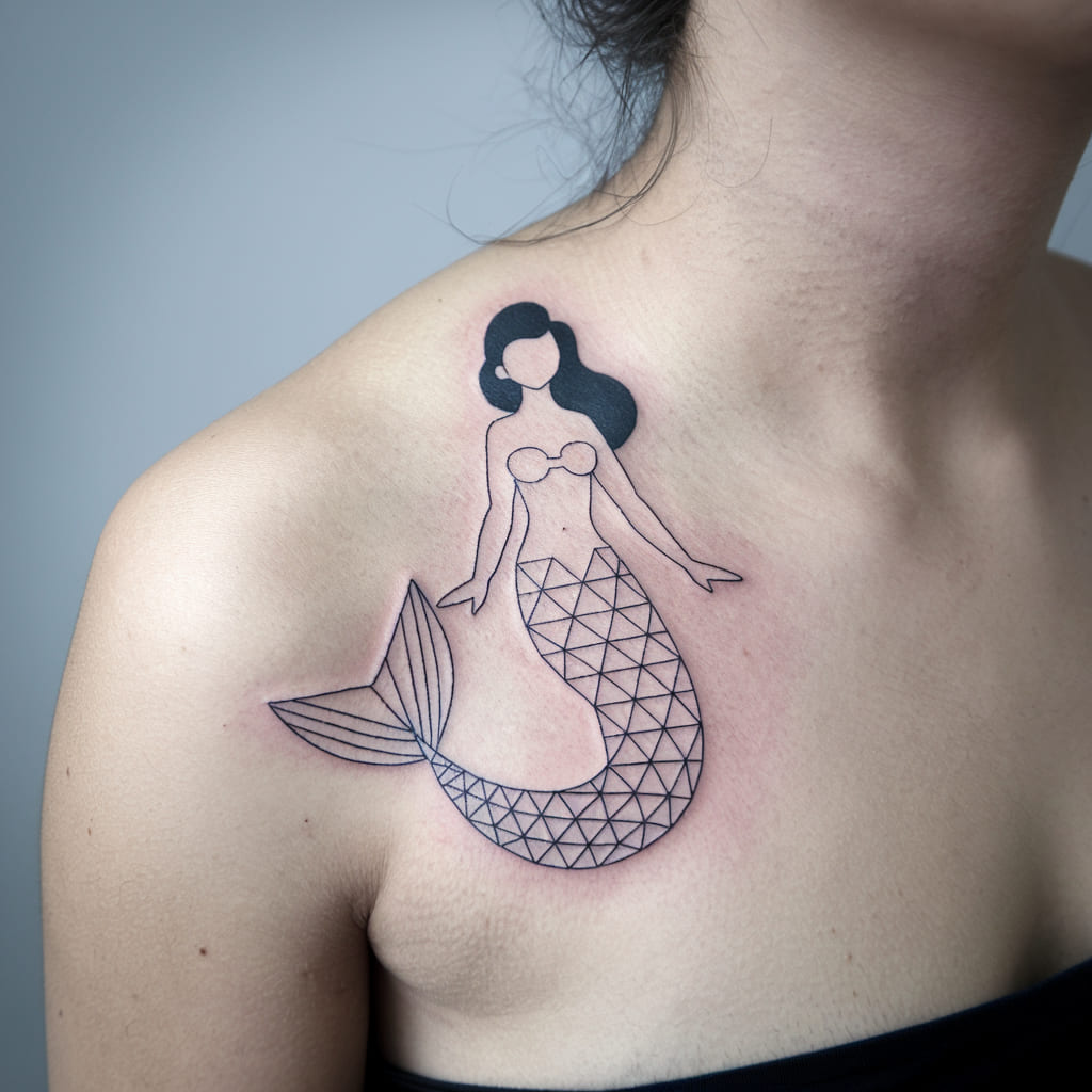 Geometric Mermaid with Triangular Tail