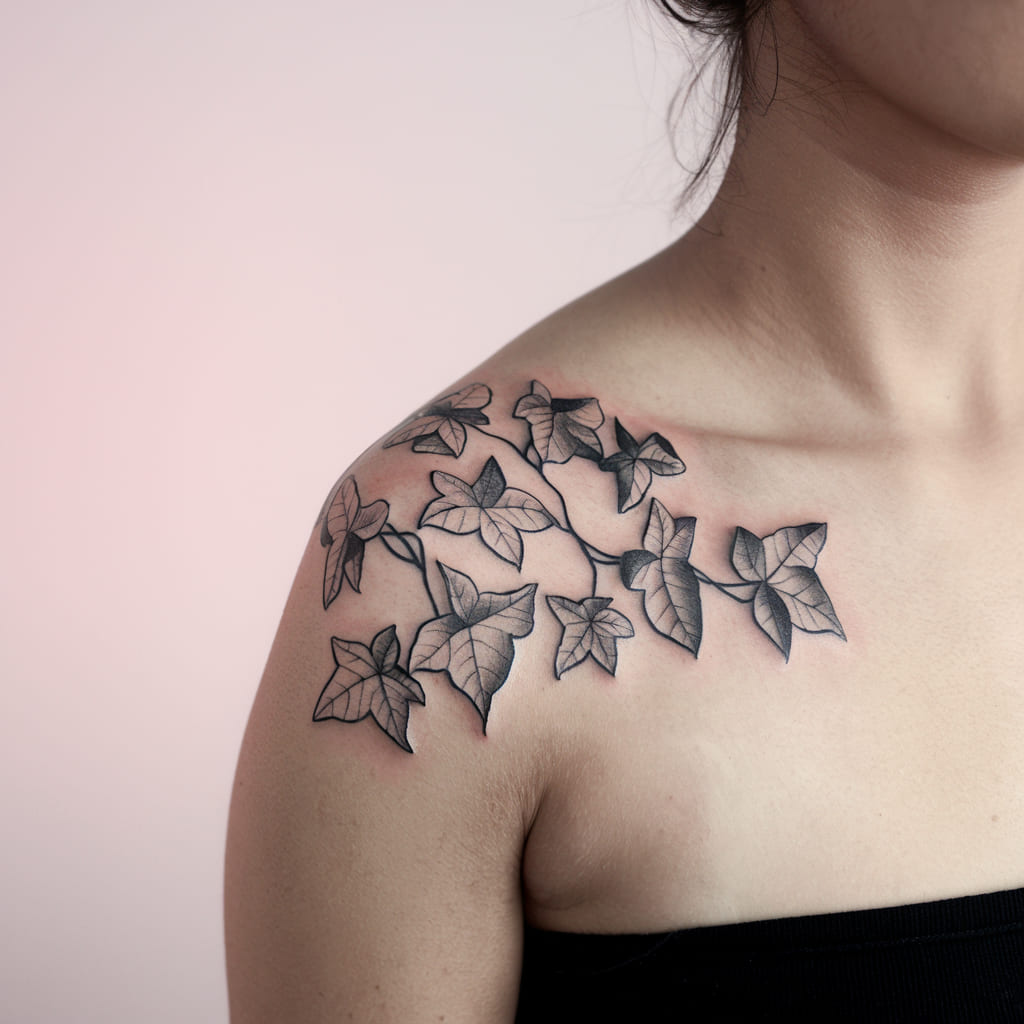 Gothic Ivy Vine Tattoo