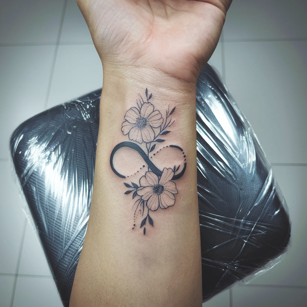 Infinity Symbol with Flowers