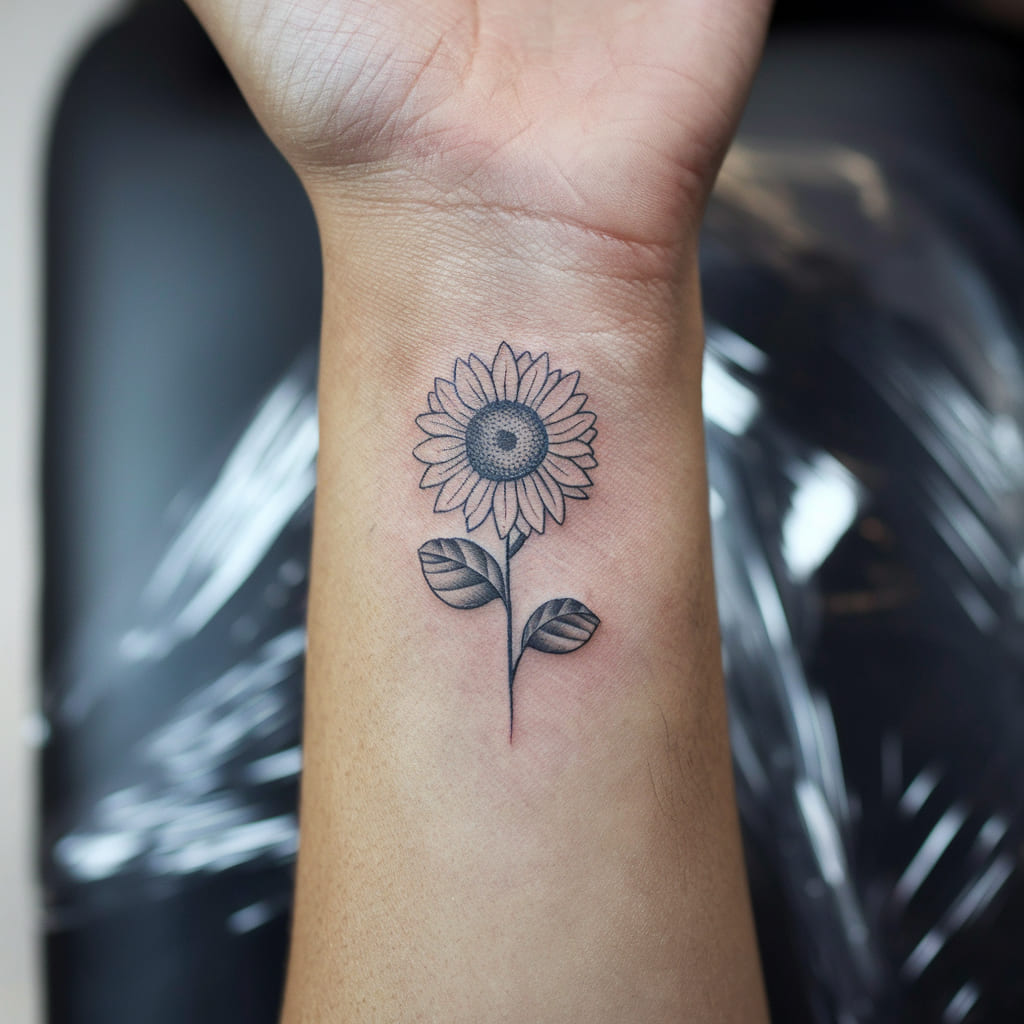 Mini Sunflower on the Wrist