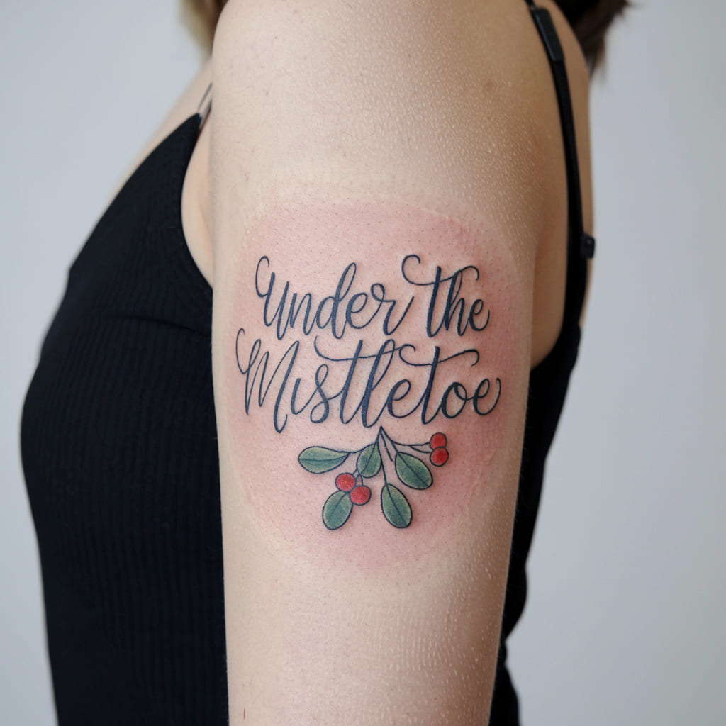 Mistletoe with a Love Quote