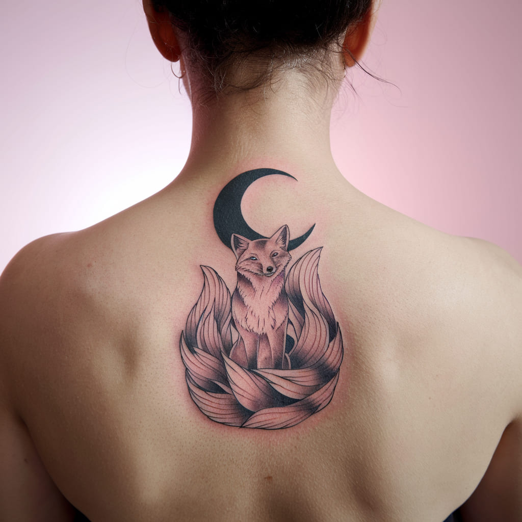 Nine-Tailed Fox and Moon