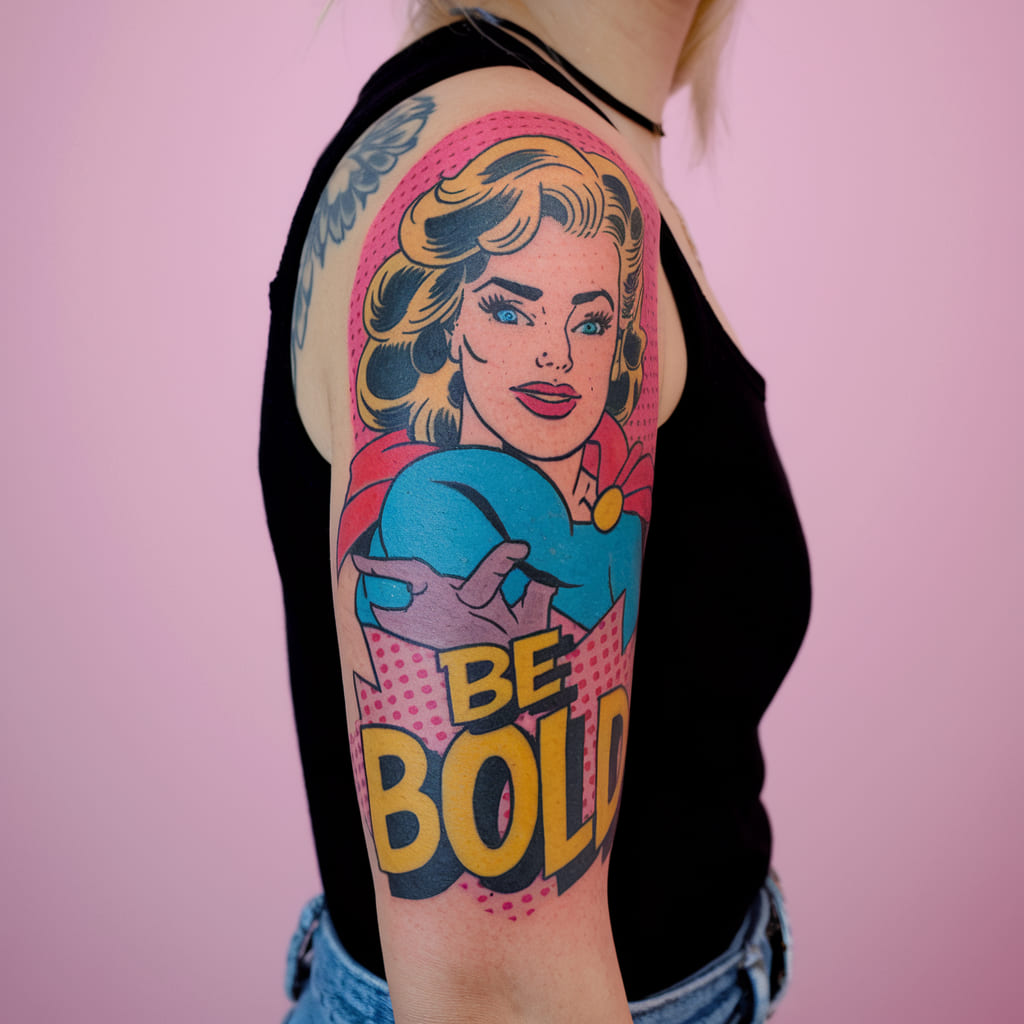 Pop Art Comic Tattoo