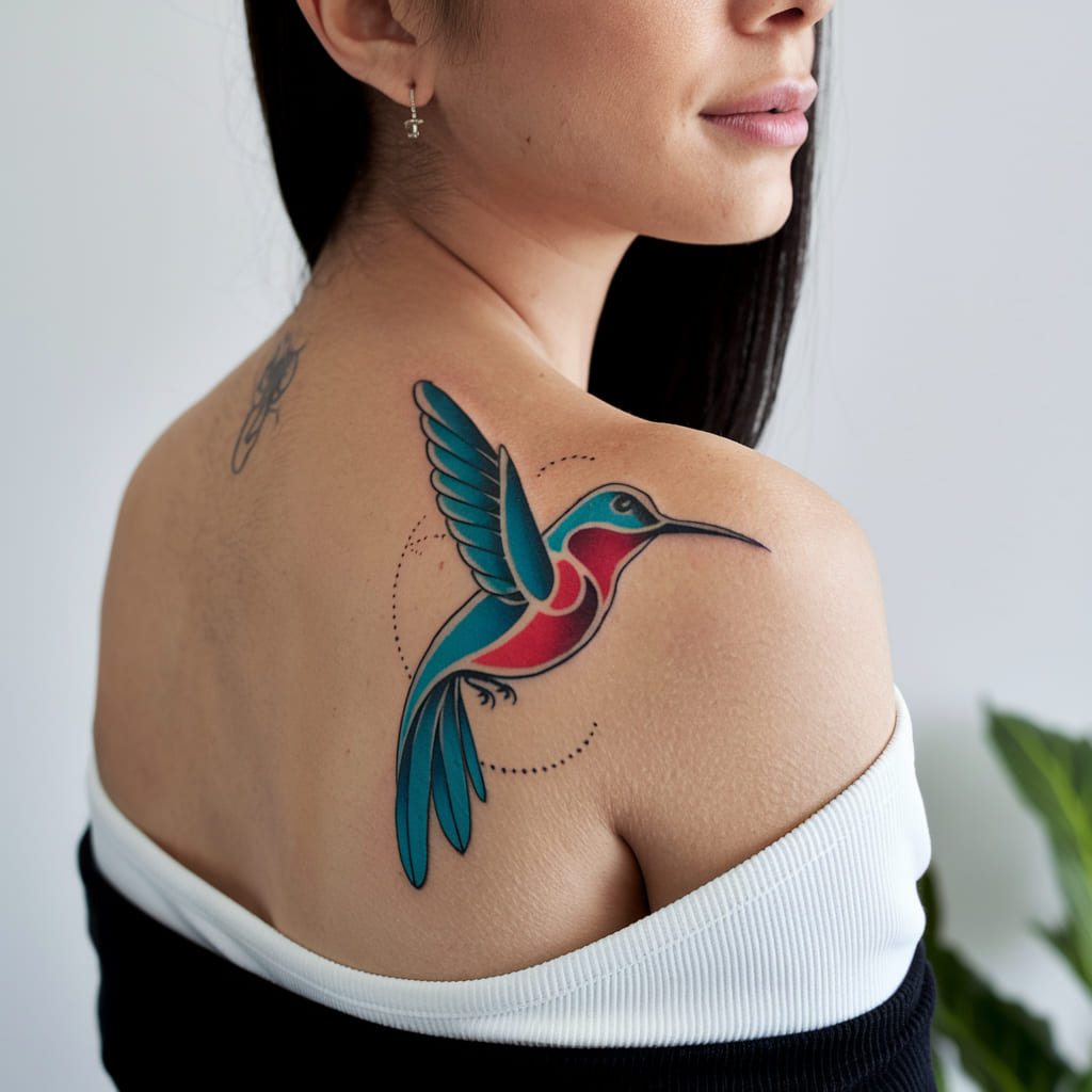 Stylized Hummingbird Ink