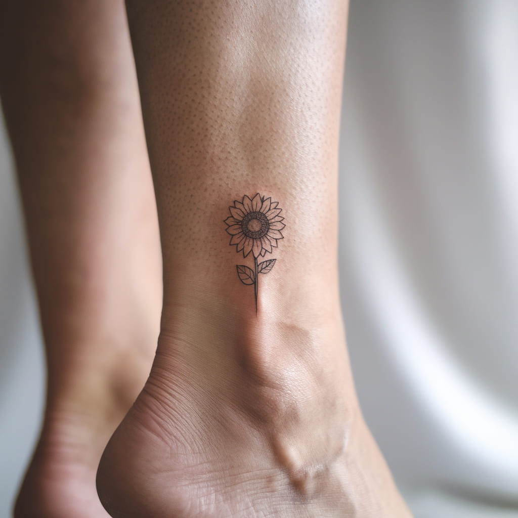 Sunflower on the Ankle