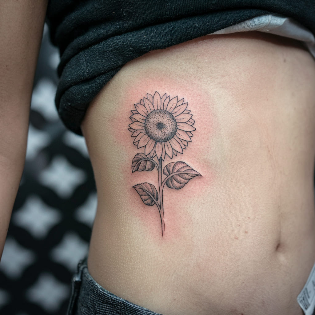 Sunflower on the Side of the Rib