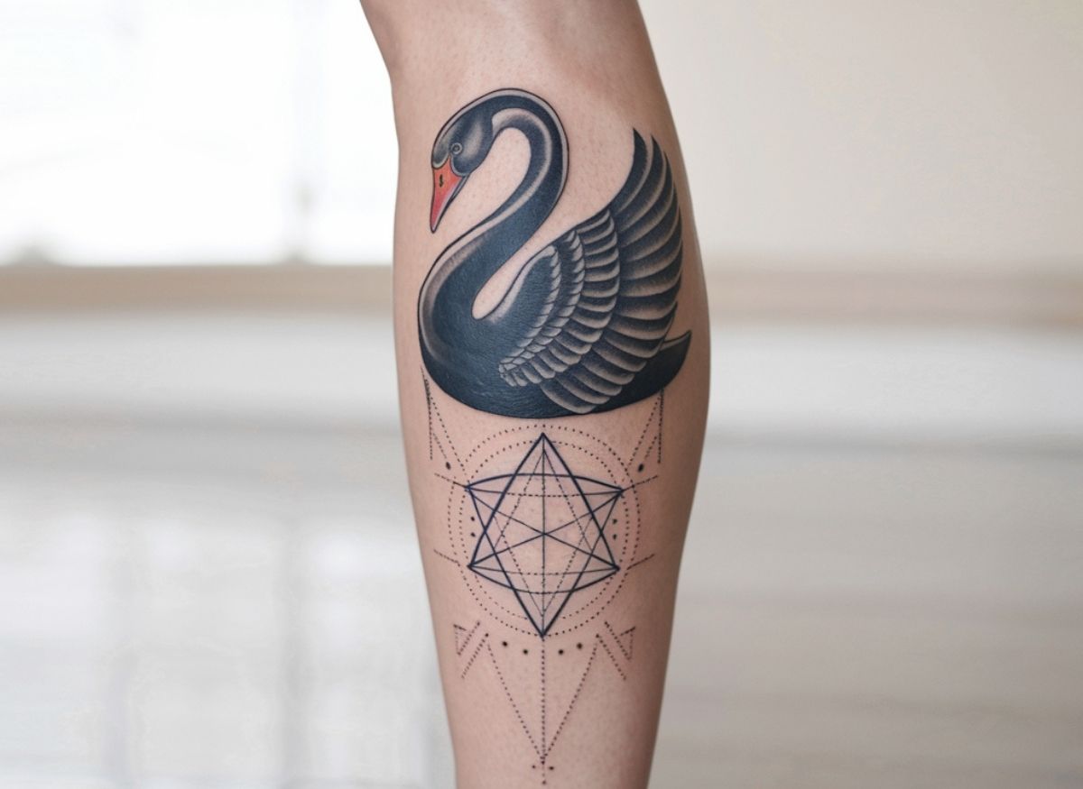 21 Stunning Black Swan Tattoos That Will Make You Stand Out