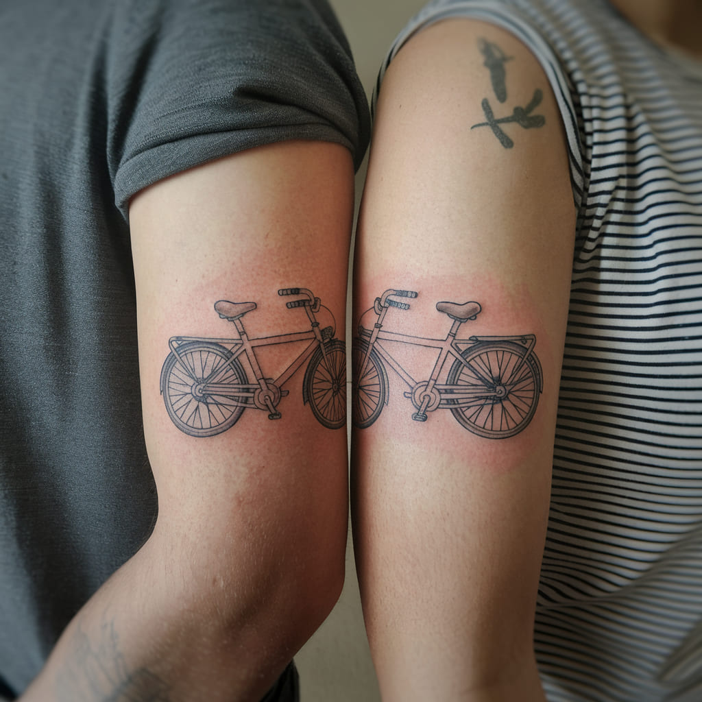 Tandem Bicycle Tattoos