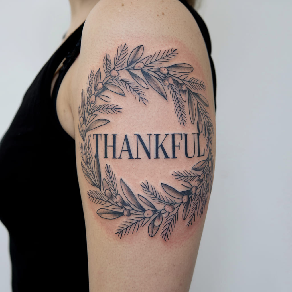 Thanksgiving Wreath Tattoo