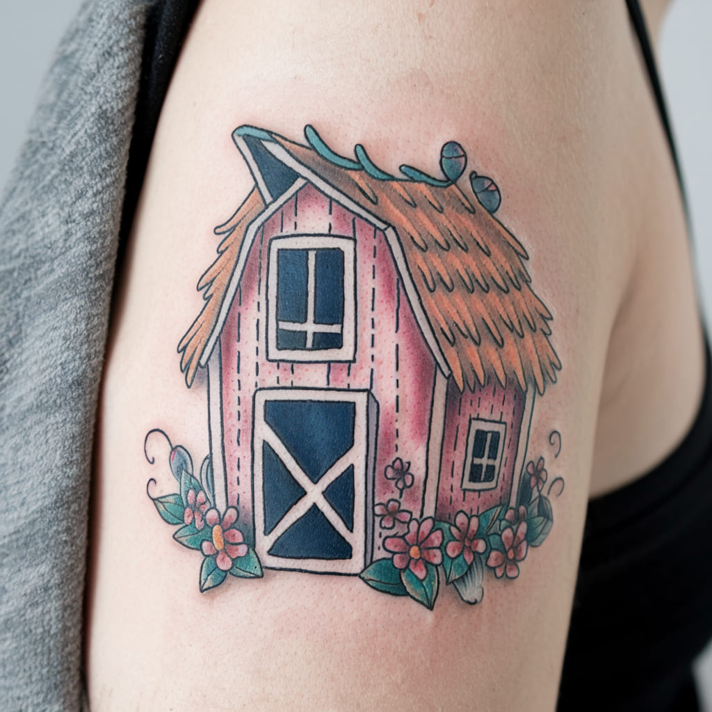 Whimsical Barn and Landscape