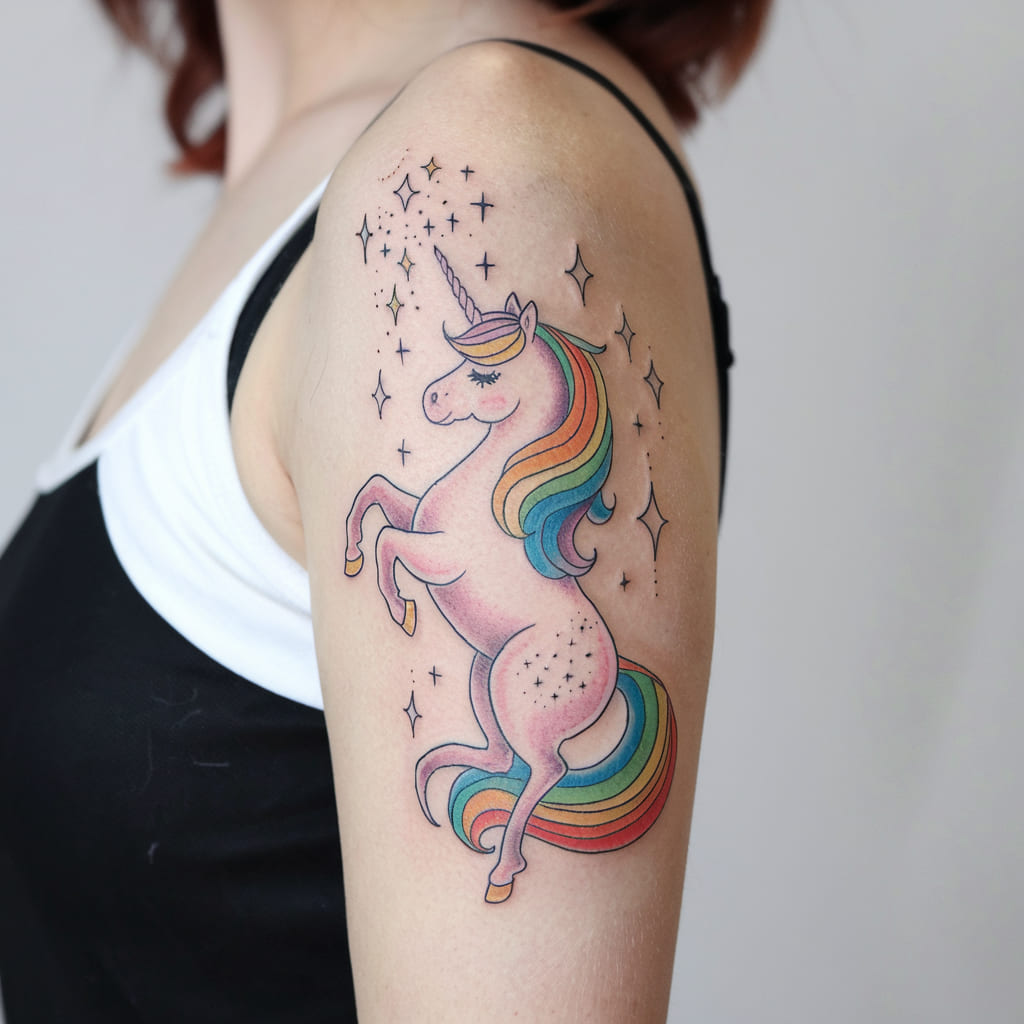 Whimsical Rainbow Unicorn