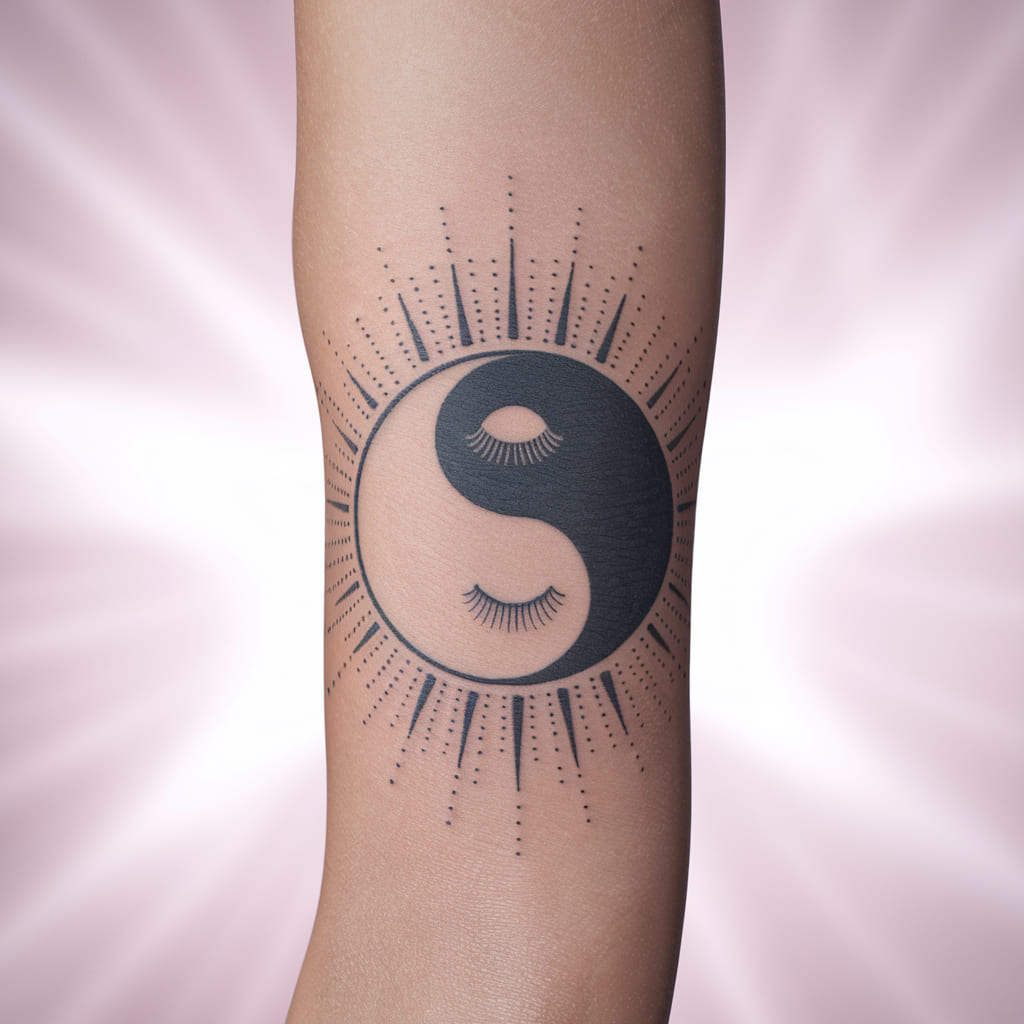 Yin Yang Eye Tattoo