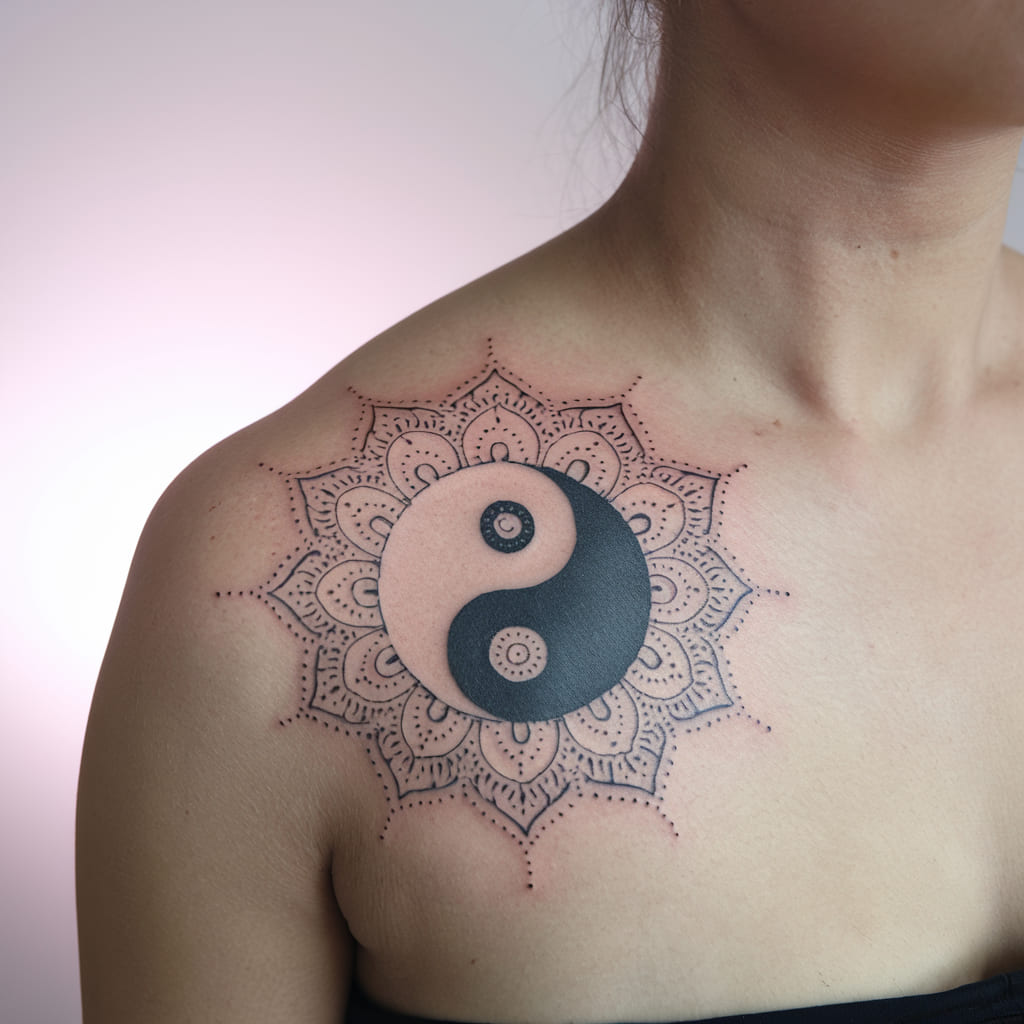 Yin Yang Mandala Tattoo